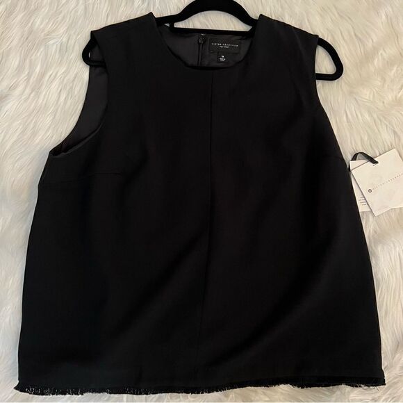 NWT Victoria Beckham For Target Top Black Sleeveless Size 1X Black Zip Back Plus - Picture 1 of 7